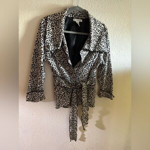 Susan Bristol Black and White Leopard Print Jacket
